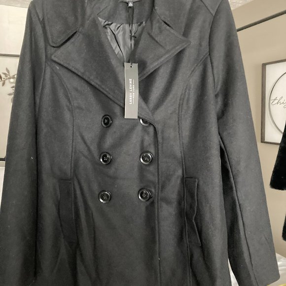 LARRY LEVINE DOUBLE BRESTED COAT SIZE L - Picture 1 of 4